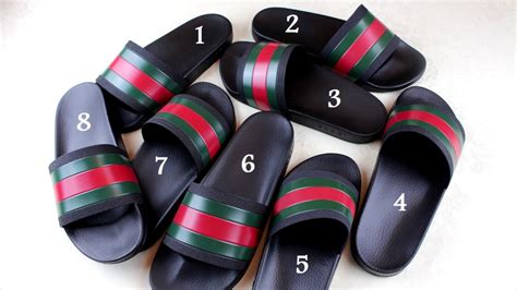 fake gucci flip flops|Gucci knockoff slides for men.